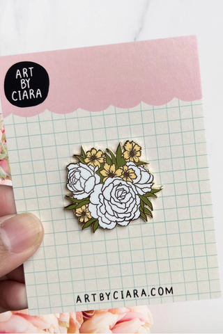 Rose Bouquet Enamel Pin