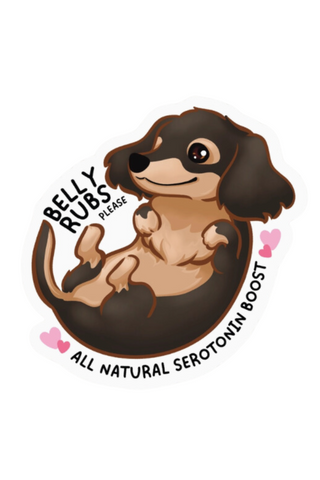 Belly Rubs Please Sticker