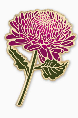 Chrysanthemum Flower Enamel Pin