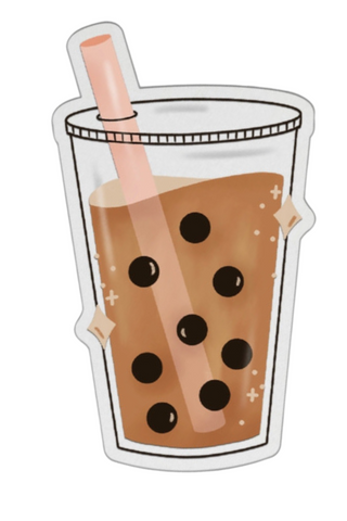 Boba Clear Sticker