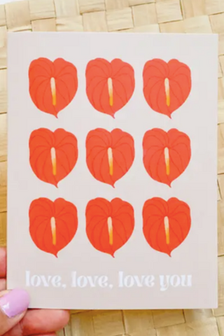 Anthurium Love Greeting Card