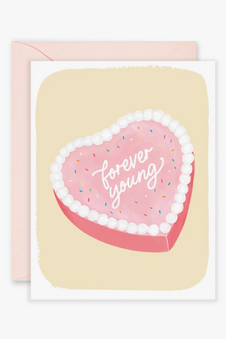 Forever Young Vintage Cake Card