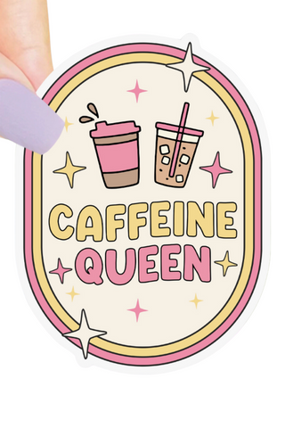 Caffeine Queen Sparkle Sticker