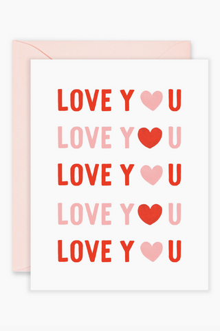I Love You Hearts Card
