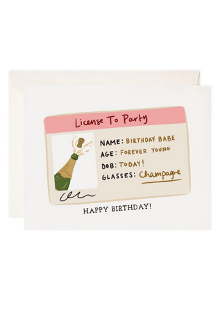 Birthday License Greeting Card