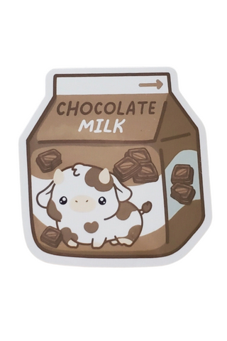 Chocolate Cow Milk Sticker