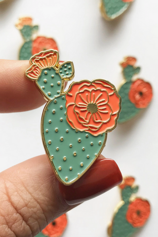 Mercedes Prickly Pear Lapel Pin