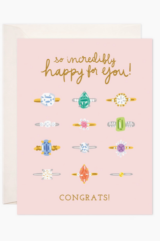 Congrats Rings Greeting Card