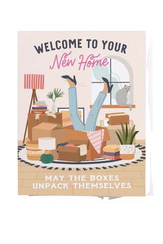 Welcome To Your New Home Boxes Card