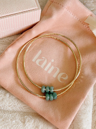 Triple Donut Jade Bangle