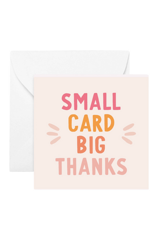 Big Thanks Mini Greeting Card