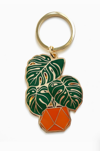 Monstera Plant Keychain