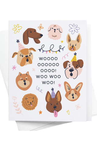 Woo Birthday Dogs Card