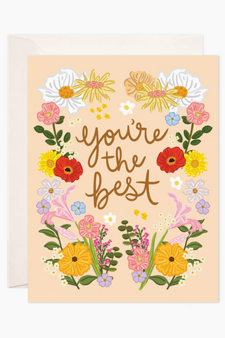 Floral Best Greeting Card