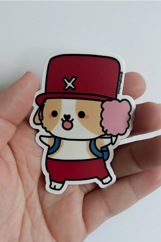 Cotton Candy Corgi Sticker