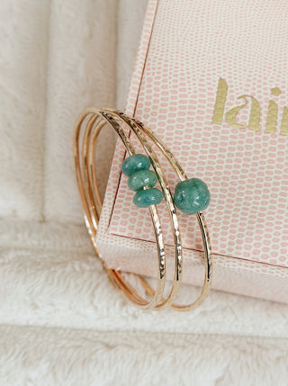 Triple Donut Jade Bangle