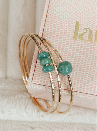 Round Patterned Jade Bangle