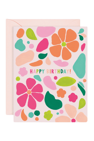 Colorful Blob Birthday Card