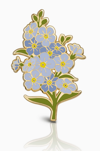 Forget Me Not Flower Enamel Pin