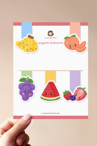 Fruit Friends Magnetic Bookmark Set