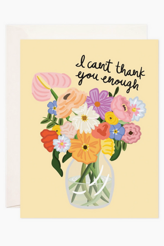 Flower Vase Thank You Greeting Card