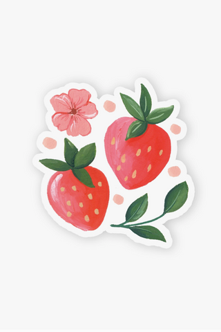 Strawberry Duo Vinyl Sticker