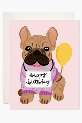 Frenchie Birthday Greeting Card