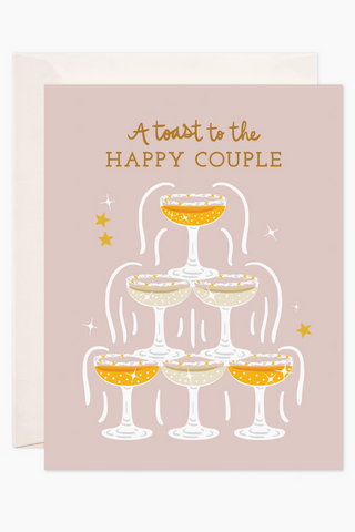 Happy Couple Toast Greeting Card