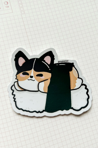 Musubi Tri Colored Corgi Sticker