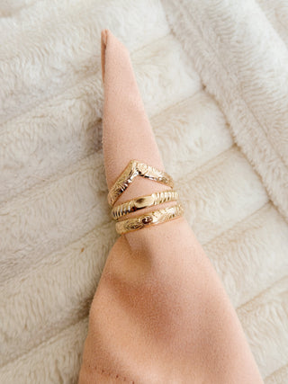 Chevron Floral Ring