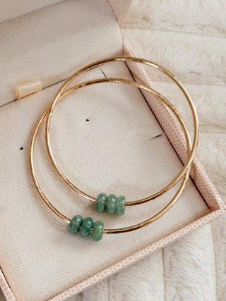 Triple Donut Jade Bangle