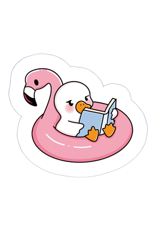Goose Flamingo Floatie Sticker