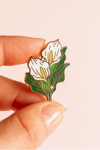 Calla Lily Enamel Pin