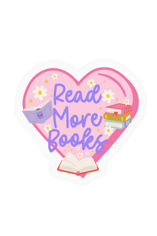 Read More Books Heart Sticker