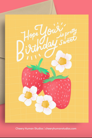 Sweet Birthday Strawberry Card