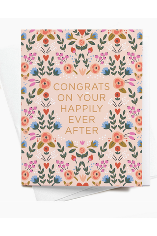 Congrats Happily Ever After Floral Card