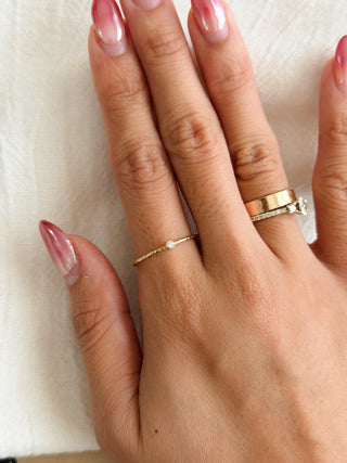CZ Twisted Stacking Ring