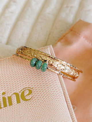 Triple Donut Jade Bangle