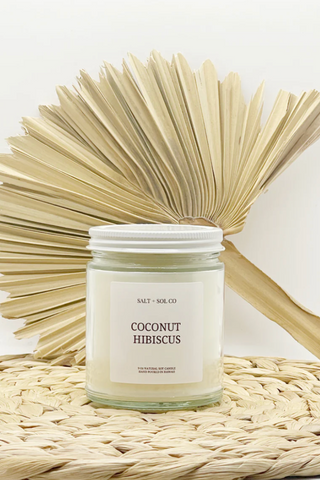Coconut & Hibiscus Soy Wax Candle