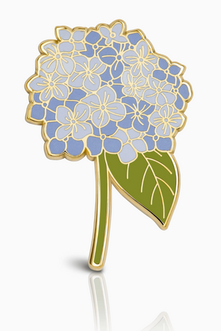 Hydrangea (Blue) Flower Enamel Pin