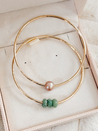 Triple Donut Jade Bangle