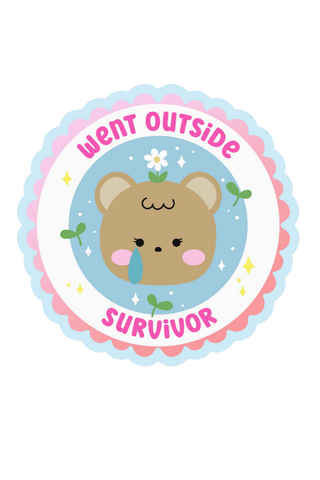 Went Outside Survivor Sticker