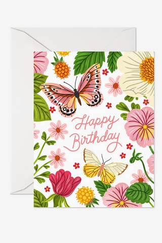 Happy Birthday Butterflies Card