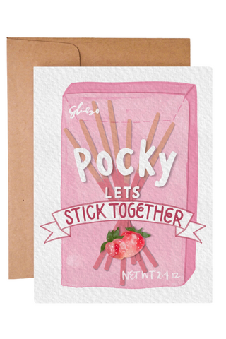 Let's Stick Together Pocky Card