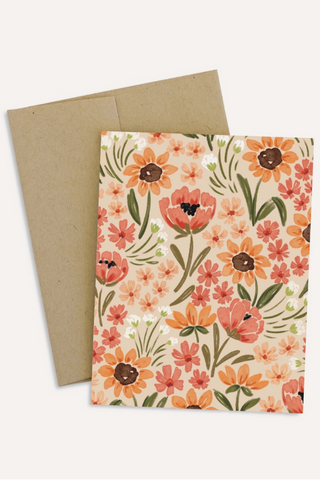 Sunny Poppies Greeting Card