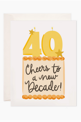 Forty Cake Greeting Card