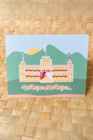 'Iolani Palace Linen Card