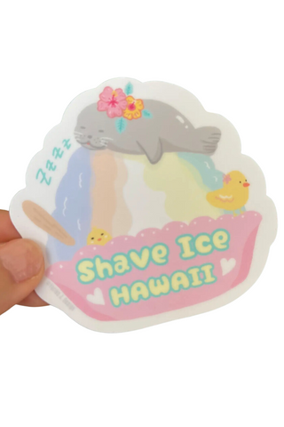 Monk Seal Shave Ice Sticker
