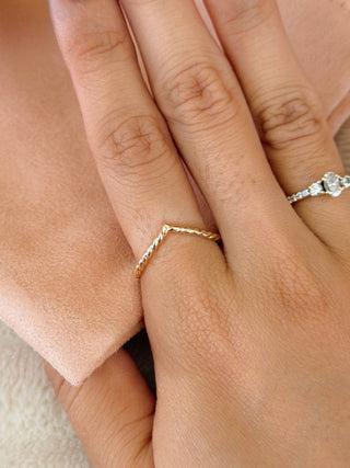 Chevron Halo Ring
