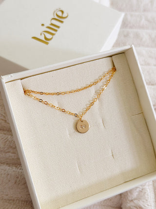 Tiny Initial Necklace
